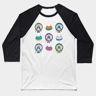 Circus and Ferris Wheels Baseball T-Shirt